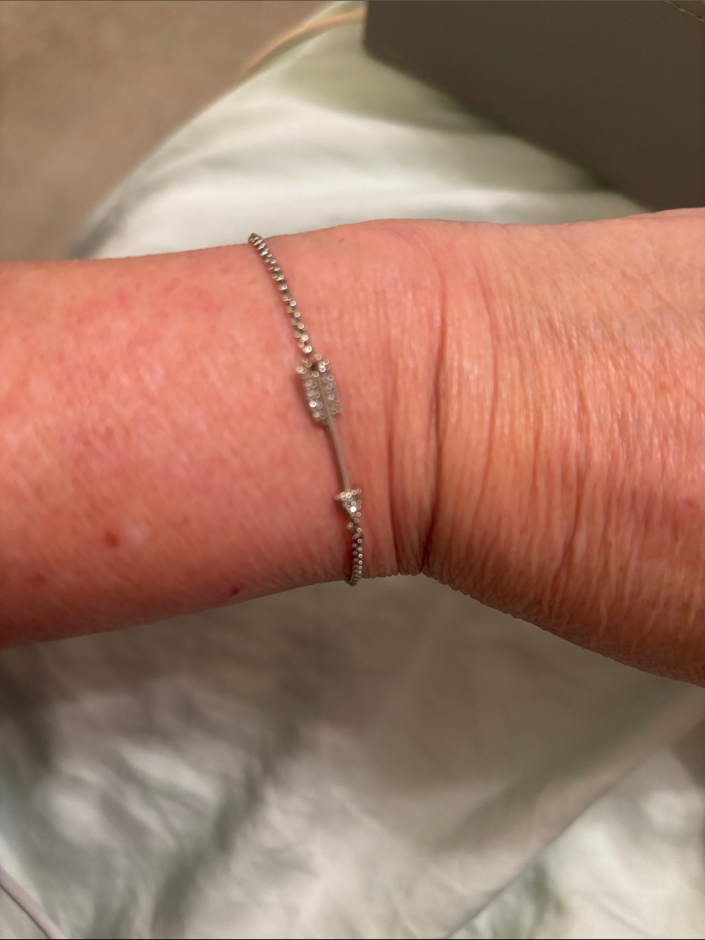 Delicate Silver Arrow Station Bracelet - Women Jewelry